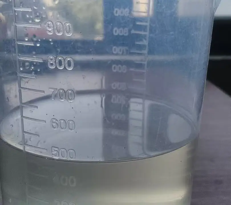 Polycarboxylate superplasticizer sample measured for a cement compatibility laboratory trial